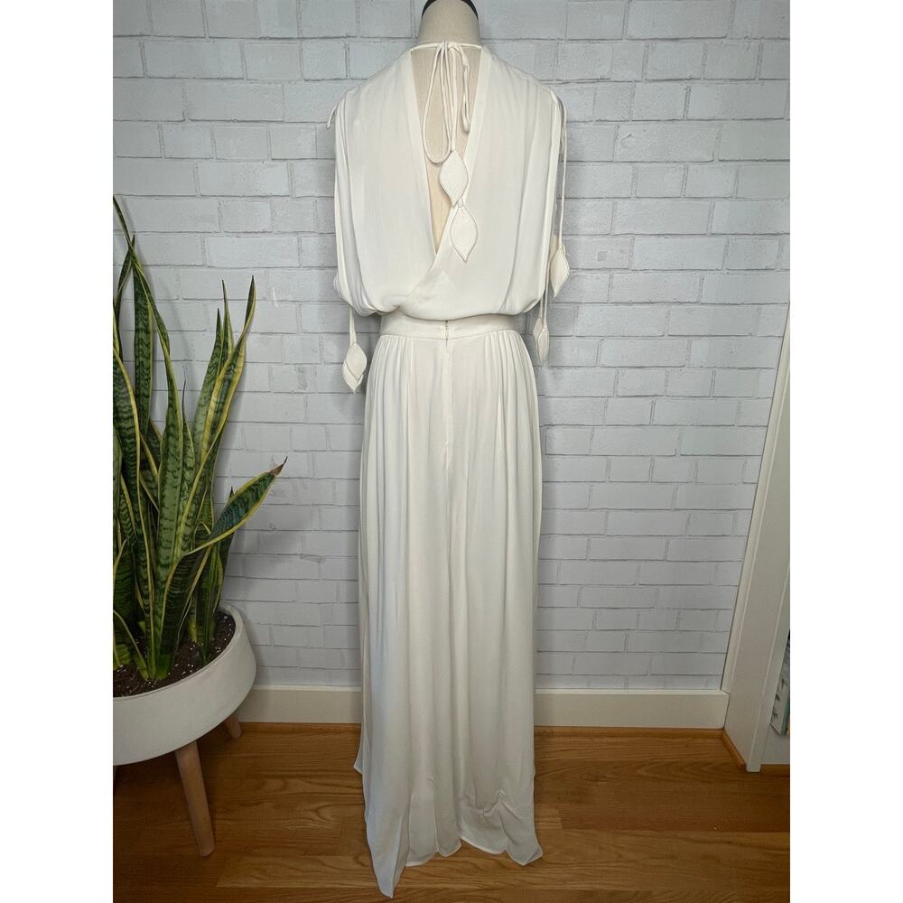 NWT! Tory Burch 2 GRECIAN $498 Ivory Draped Gown Maxi Dress Wedding White Bridal - Picture 7 of 13